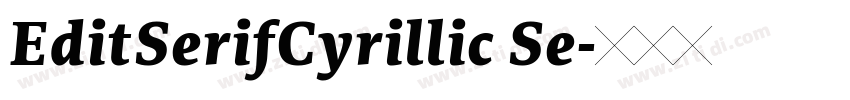 EditSerifCyrillic Se字体转换